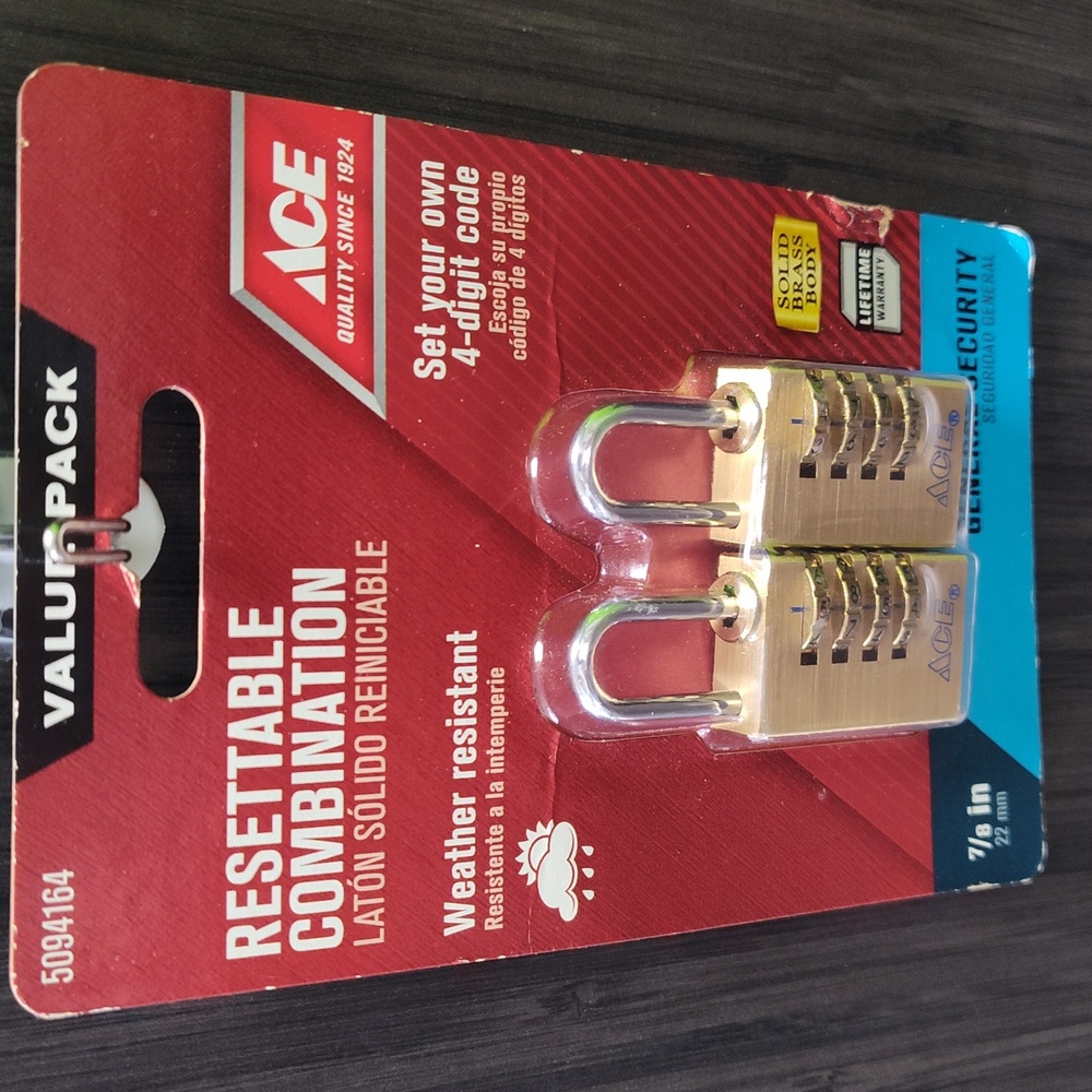 Resettable Combination Lock - Solid Brass Weather Resistant